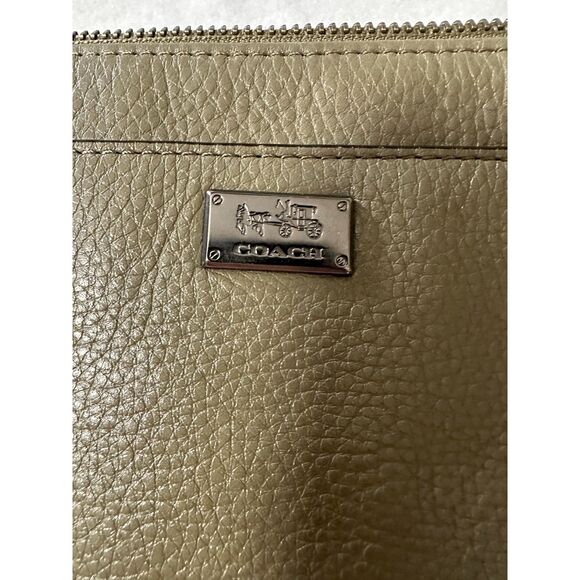 Coach Pebbled Leather Crossbody Bag – Olive Green - Picture 1 of 5